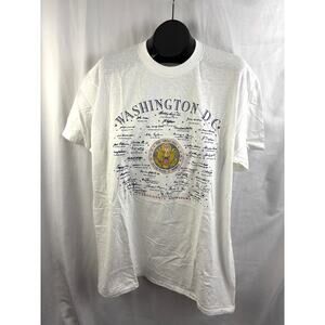 Vintage 90s Washington D.C. Presidents Signatures T-Shirt Delta Single Stitch XL